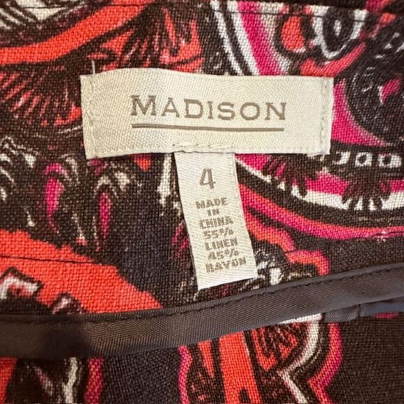 Banana Republic / Madison 2 PC Bundle Print Trouser Shorts Floral Paisley Size 4 - Picture 3 of 15